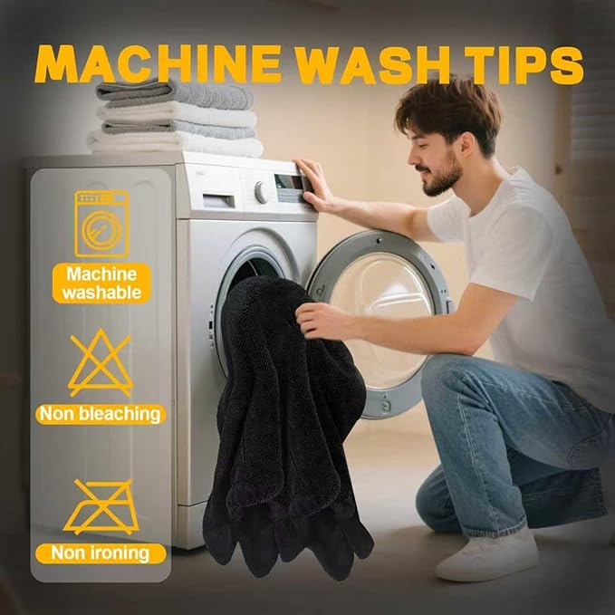 2-Pack Double Sided Car Drying Towel(28"x36"),1600 GSM Super Absorbent Microfiber Drying Towels for Cars,Streak-Free,Scratch-Free,No Water Spots,Machine Washable