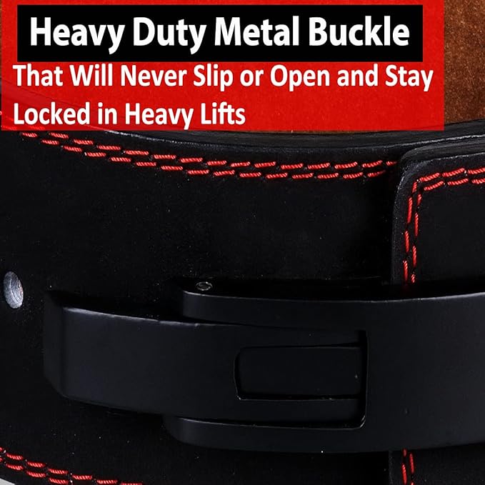 IBRO Powerlifting Lever Gym Belt – Power 8MM, 10MM or 13MM Extreme Heavy Duty Genuine Leather Belts - Squats Deadlifts Bodybuilding Weight Lifting IPF Power Lifting Strongman for Men