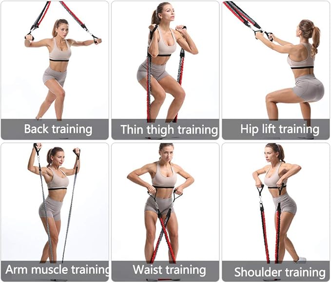 Resistance Band with Handle, Exercise Bands with Handles, Ideal for Strength Training, Muscle Toning, Physical Therapy