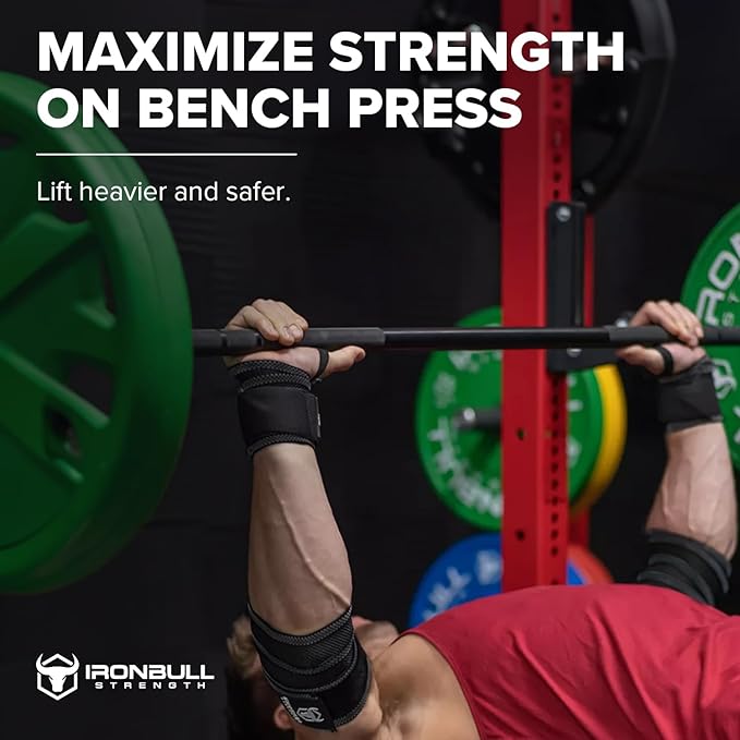 Elbow Wraps for Weightlifting (1 Pair) - 50" Elastic Elbow Braces for Weight Lifting - Elbow Support for Bench Press, Powerlifting, Fitness, & Gym Workout - Gym Elbow Straps Weightlifting - Elbow Compression Strap Brace