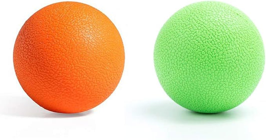 Yoga Massage Ball&Massage Ball, Best Trigger Point Ball, Myofascial Release, Fascia Release, Massage Balls for Foot, Massage Balls for Back, Trigger Point Therapy Balls. (Orange+Green)