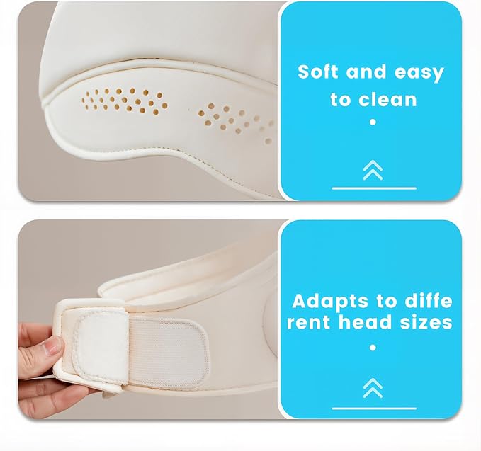 Hooded Head Massager, Eye Massager with Heat,Rechargeable Scalp Stress Relief Device for Headaches & Fatigue, Ideal for Relaxation, Great Gift for Mom Dad