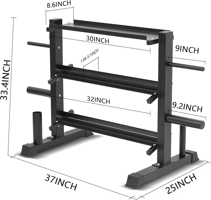 Adjustable Dumbbell Rack, Dumbbell Set with Storage Rack for Kettlebells, Weight Organizer Stand, Weight Rack, Kettlebell Rack