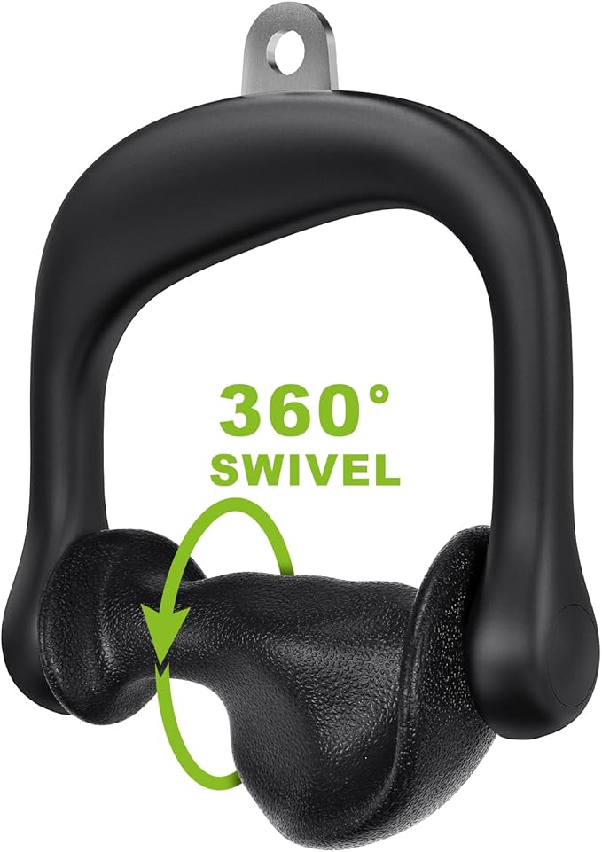 Kipika Heavy Duty Double D Handle, V Bar Cable Attachment, Row Attachment for Cable Machine, Non-Slip and Comfortable, Solid Aluminum Alloy Grip, Cable Machine Accessories for Home Gym…