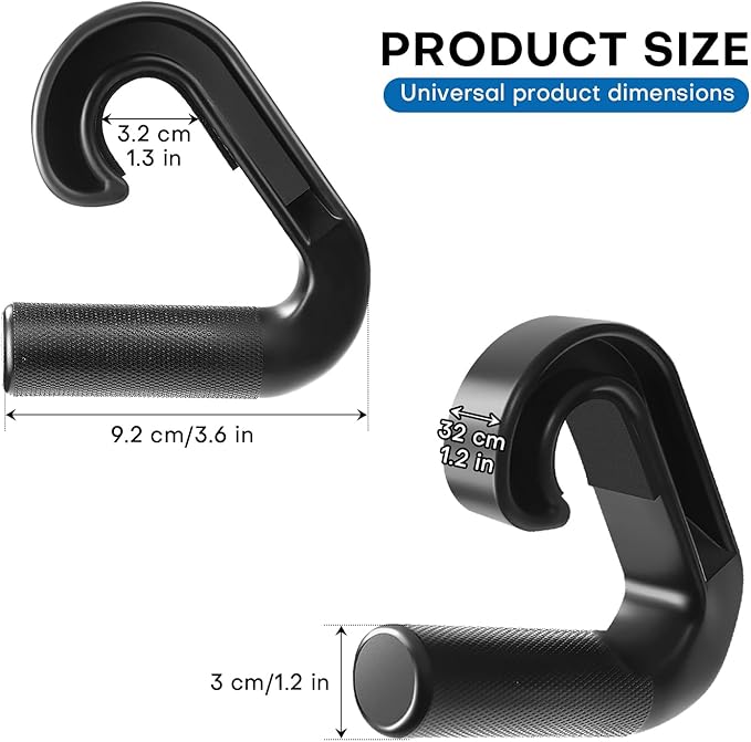 Neutral Grip Pull Up Handles - Heavy Duty Multi-Purpose Handles for Pull Ups & Deadlifts - Ergonomic Workout Handles & Exercise Machine Attachments with Premium Grips