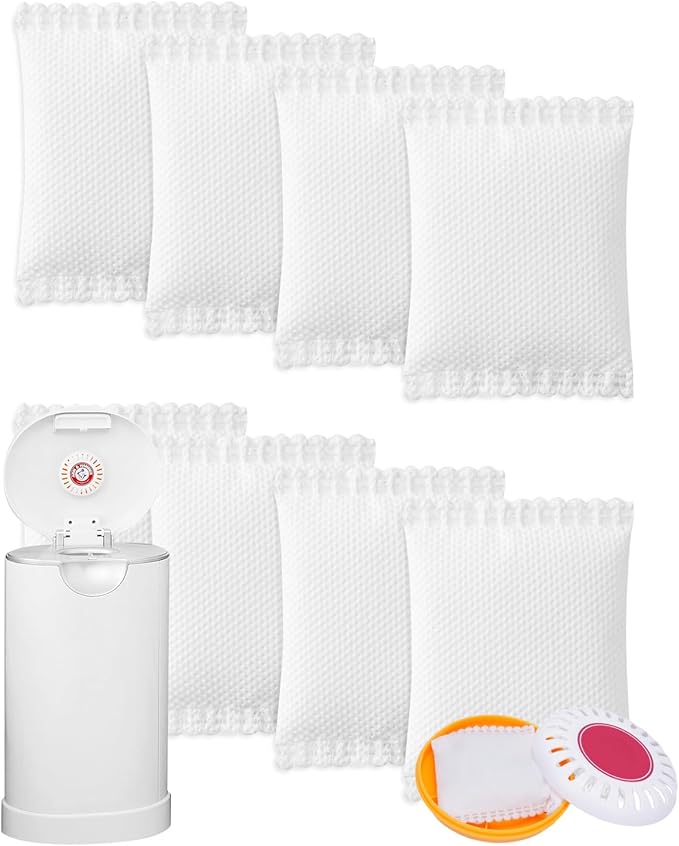 Diaper Pail Deodorizer Odor Absorber Compatible with Munchkin Arm and Hammer Diaper Pail, Lavender Scented Diaper Pail Odor Eliminator for Munchkin Nursery Fresheners, 8 Pack