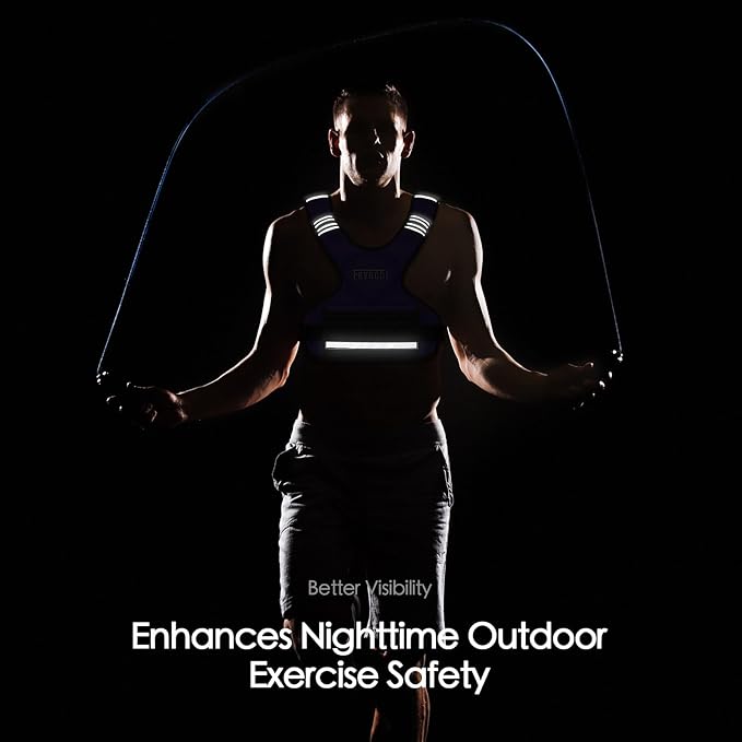 Feyachi Adjustable Weighted Vest - 3-12 lbs/12-20 lbs/20-32 lbs X Type Weight Vest with Reflective Stripe Ideal for Running Workout and Training