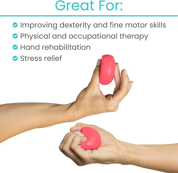 Vive Therapy Putty For Adults, For Hand Therapy (2 Pack) - Occupational Sensory Stress Relief Tools - for Physical Exercise, Finger Pain, Grip Strength, Rehab, Arthritis, Forearms, Fidgeting, Motor Skills
