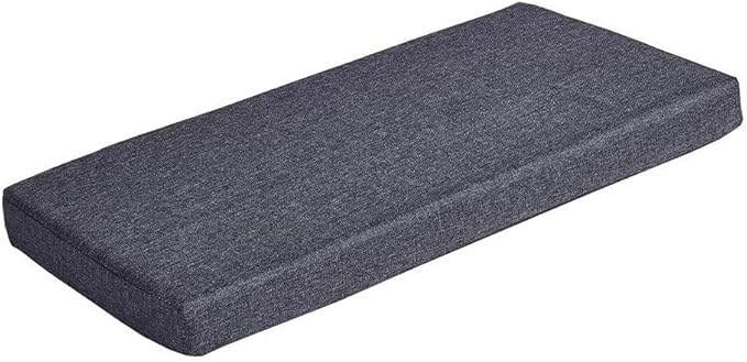 Bench Seat Cushions Memory Foam Chair Pads Non-Slip Rubber Back Indoor Swing/Settee Cushion Main 44x16 Inch, Grey