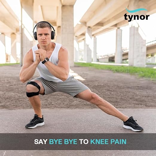 TYNOR Dual Patellar Tendon Support Strap,Knee Pain Relief Adjustable Neoprene Knee Strap Patella Stabilizer Band,Knee Brace for Tendonitis,Running,Hiking,Basketball Volleyball Tennis,One Size,1 Unit