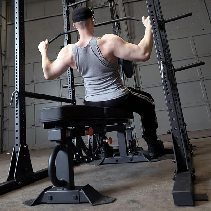 Rugged Strength & Fitness Flat Incline Adjustable Bench, 1500 lb Capacity