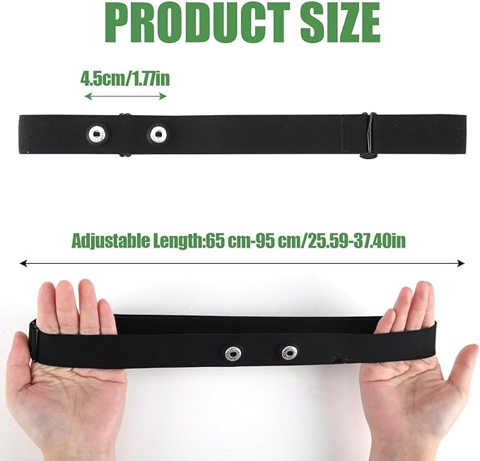 Heart Rate Monitor Chest Band for Polar H10 H9 H7, Adjustable Waterproof Replacement Chest Strap Compatible with Polar Garmin