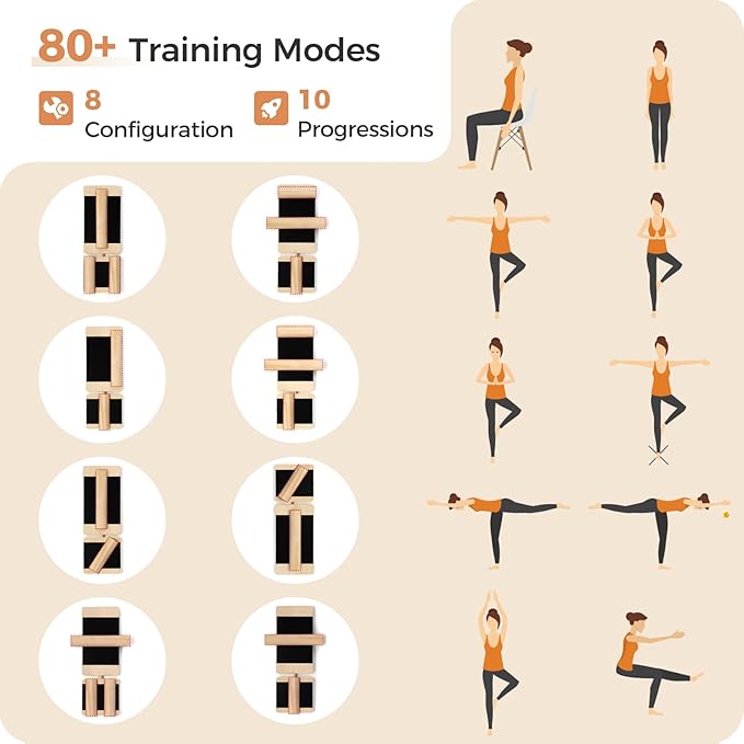 Ankle Foot Strengthener Exerciser for Sprained, Single Leg Balance Board for Physical Therapy, Plantar Fasciitis, Posture Correction and Balance Training,Including Detailed Instruction Manual