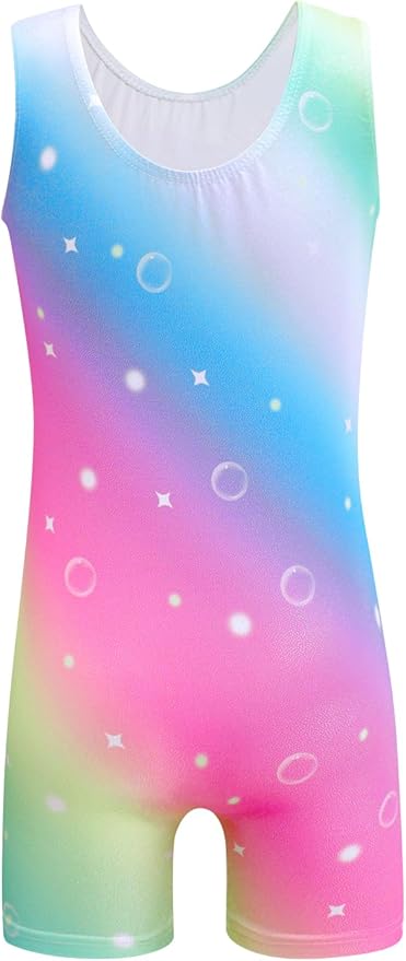 EQSJIU Leotards for Girls Gymnastics Sleeveless Sparkly Toddler Tumbling Outfits Dance Clothes Biketards for Kids 1-10 Years
