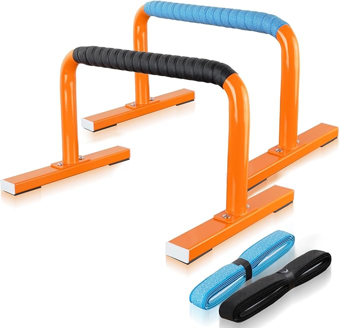 Strength Training Parallettes Push Up Bars, Pushup Handles Calisthenics Equipment for Home Workout, Anti-slip Gymnastics Bars, Handstand & Dip Bar for Outdoor Exercise