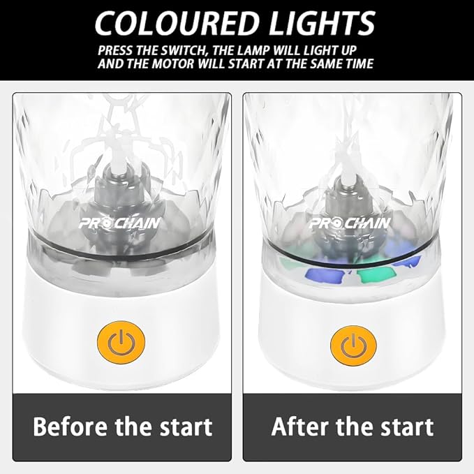 Electric Protein Shaker Bottle, USB Rechargeable Mixing Cup, Water Drink Mixer Portable Bottles for Gym Sport, BPA-Free Tritan, 22oz