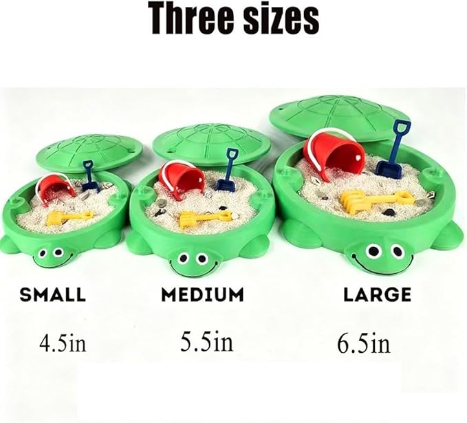 Mini Turtle Sandbox Desk Toy with Soft Sand and Small Tools, Premium Sand Garden for Desk Kit - Mini Zen Garden Kit Gifts Decor Desktop Accessories for Home, Office Stress Relief(Orange,4.5in)