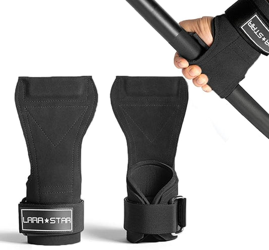 LARA STAR Weight Lifting Wrist Straps for Maximum Grip Support,Lifting Strap for Weightlifting, Gym Grips Hook for Deadlifts, Powerlifting, Heavy Shrug Women/Men