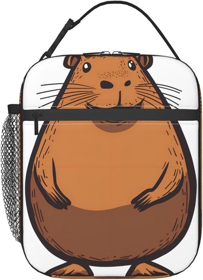 Insulated Lunch Box for Women Men, Guinea Pig Theme Lunch Box Reusable Portable Lunch Bag Cooler Tote Waterproof Lunch Container for Office Picnic Work Travel