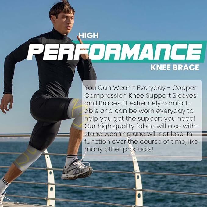 Modvel Compression Knee Brace for Women & Men, 2-Pack Knee Brace for Running Knee Pain, Knee Support Compression Sleeve, Workout Sports Knee Braces for Meniscus Tear, ACL & Arthritis Pain Relief