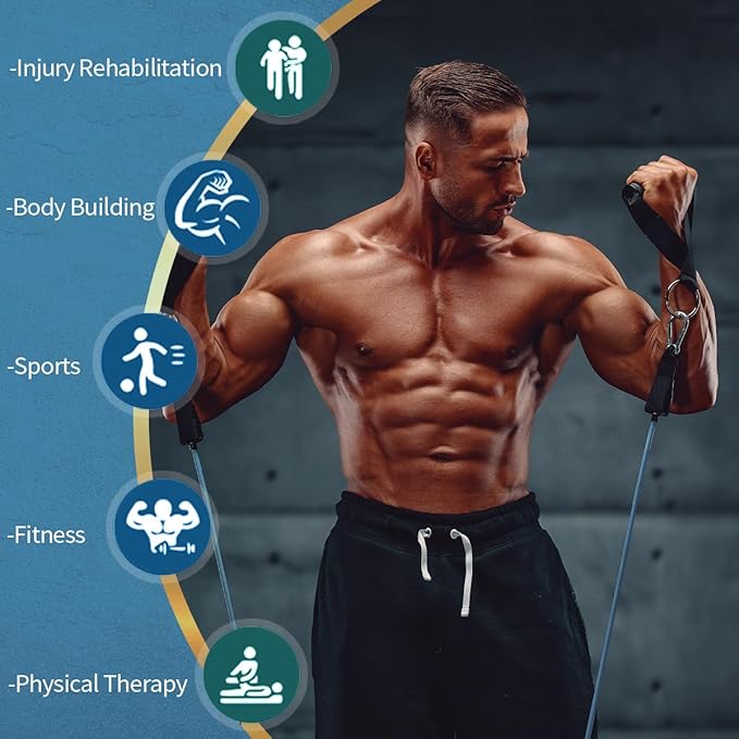 VEICK Resistance Bands, Exercise Bands, Workout Bands, Resistance Bands for Working Out with Handles for Men and Women, Exercising Bands for Fitness Weights Work Out at Home