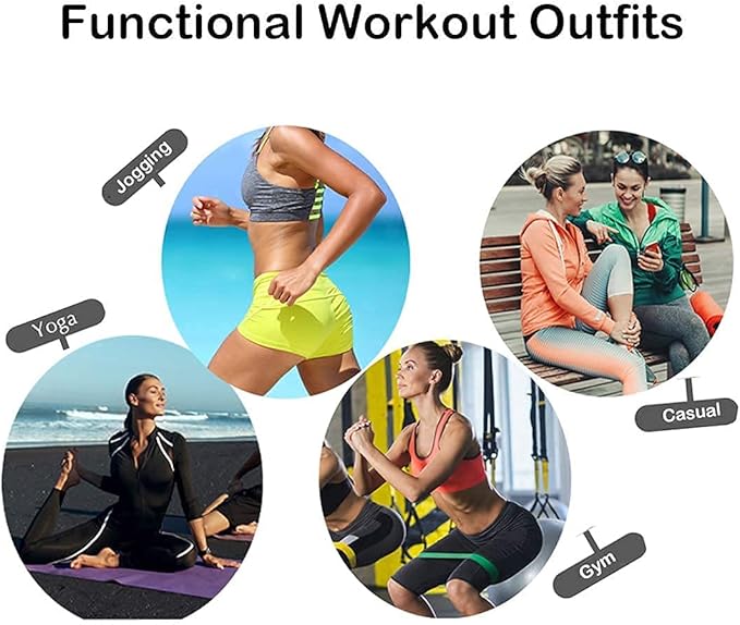 Women Workout Clothes Set 5 PCS Exercise Athletic Outfits Set