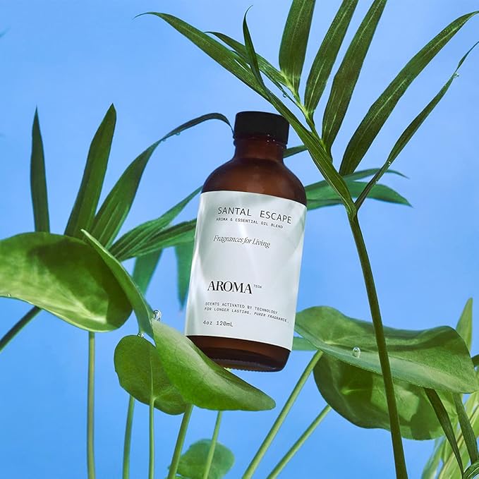 AromaTech Santal Escape Aroma Essential Oil Blend: Luxury Hotel Inspired Aromatherapy with Ocean Air, Sandalwood, Iris for Ultrasonic Diffusers & Nebulizers - 4 fl oz, 120 mL