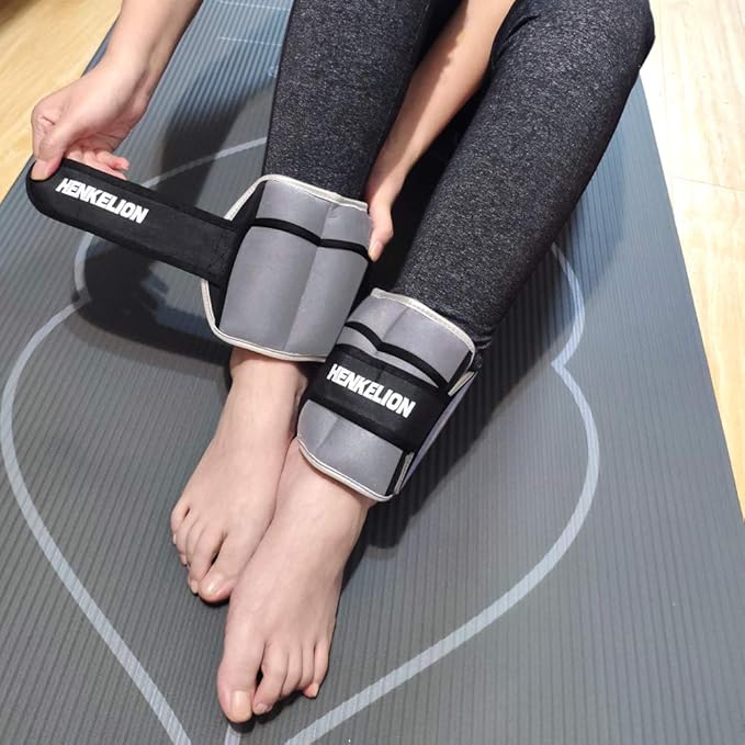 1 Pair 2 3 5 10 Lbs Adjustable Ankle Weights for Women Men Kids, Strength Training Wrist and Ankle Weights Sets for Gym, Fitness Workout, Running, Lifting - Black Grey Pink Blue Purple