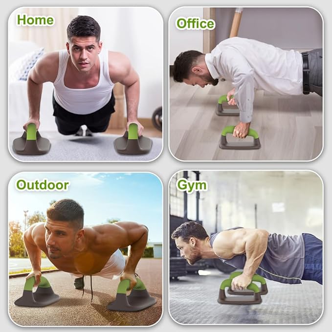 Push Up Bars – Ergonomic Pushup Handles for Floor Strength Training, Non-Slip Push-Up Stands with Soft Grip, Pushups Bars for Home Gym Workout