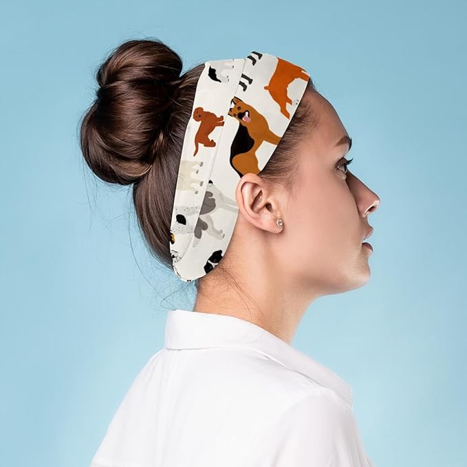 Dog Headbands for Women, Fashion Knotted Headband Wide Hairband Girls Hair Accessories