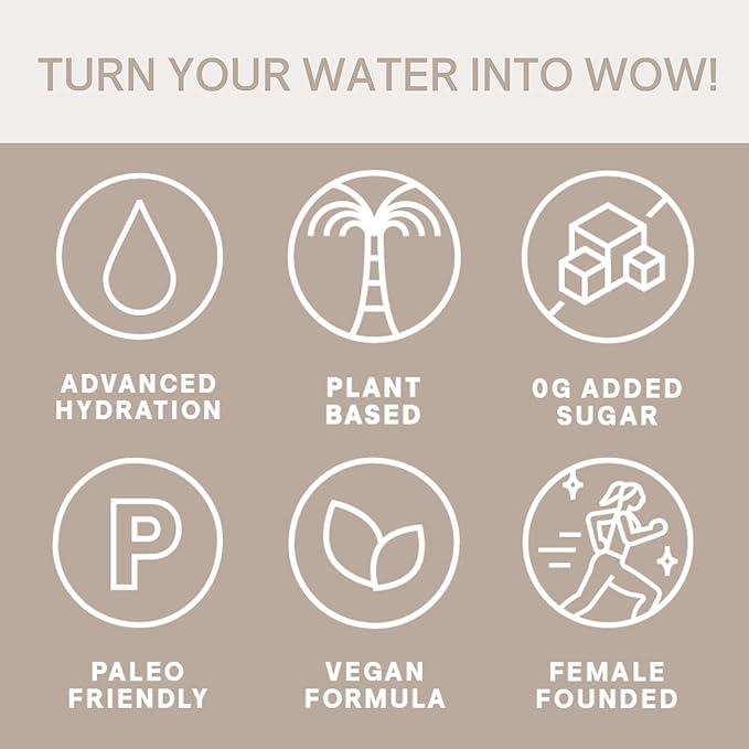 Cure Hydration | Plant-Based Electrolyte Drink Mix | No Added Sugar | FSA-HSA | Dehydration Relief Powder Made with Coconut Water | Non-GMO | Vegan | Pouch of 14 Packets - Tropical Punch