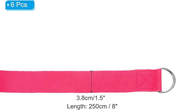 PATIKIL Yoga Strap for Stretching Cotton Yoga Belt with Adjustable Metal D-Ring Buckle Stretch Bands for Fitness Pilates