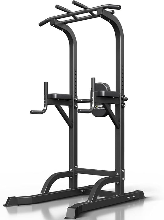 Power Tower Pull Up Bar and Dip Station, Multi-Function Home Gym, Strength Training Fitness Equipment, Height Adjustable