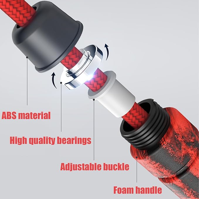 23 FT Long Jump Rope for Kids Adults,Double Dutch Jump Rope,Adjustable Skipping Ropes with High-strength Nylon Braided Rope Core,360°Rotation Not Entangled,Long Enough for 4-6 Jumpers.