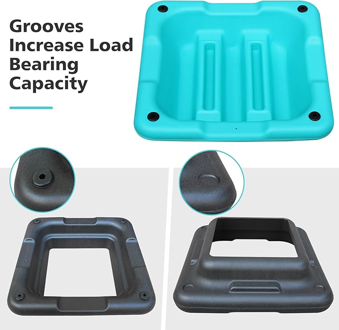 16" x 16" Adjustable Workout Aerobic Exercise Step Platformwith Adjustable Risers, Non-Slip Rubber Surface for Home Gym Cardio Training