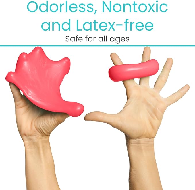 Vive Therapy Putty For Adults, For Hand Therapy (2 Pack) - Occupational Sensory Stress Relief Tools - for Physical Exercise, Finger Pain, Grip Strength, Rehab, Arthritis, Forearms, Fidgeting, Motor Skills