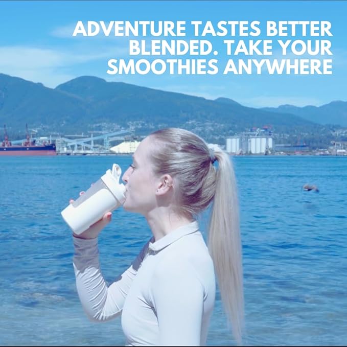 Electric Protein Shaker Bottle – 15oz USB Rechargeable Portable Mixer for Protein Shakes, Smoothies & Pre Workout, Tritan-Safe, BPA-Free, Gym Accessories, leak proof (White)