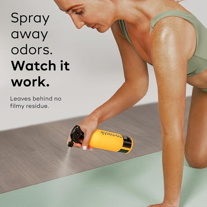 Nonaste Odor Eliminating Spray - 32 Fl Oz (Pack of 2) - Shoe & Yoga Mat Spray, Boxing Glove Deodorizer, Gym Bag Deodorizer, Fabric Odor Eliminator - No Washing Needed
