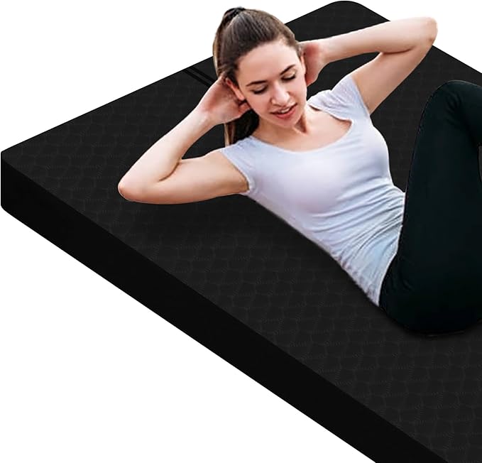 nuveti Large Exercise Mat - 15mm/20mm/30mm Thick Yoga Mat | Workout Mat for Fitness, Yoga, Pilates, Stretching & Floor Exercises for Women & Men with Free Carrying Bag