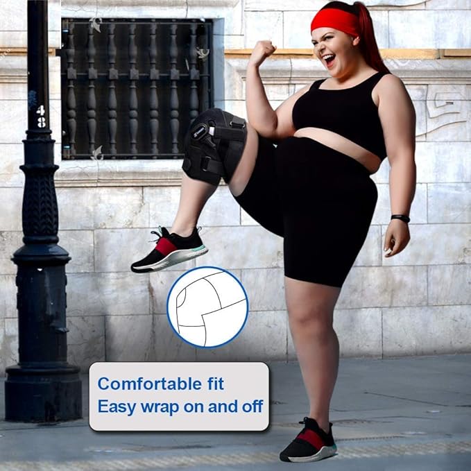 T TIMTAKBO Hinged Knee Brace,GEL Patella Support with Removable Dual Side Stabilizers,Knee Support for Meniscus Tear,Relieves ACL,Arthritis (XL fit Upper 22.5-26.3"/Lower 20-22.3")