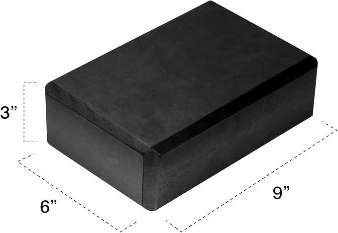 MoKo Thin Yoga Blocks 2 Pack, 9" x 6" x 3" High Density EVA Foam Yoga Block Exercise Bricks, Eco Friendly & Lightweight, Increase Flexibility & Balance, Great for Stretching & Holding Poses