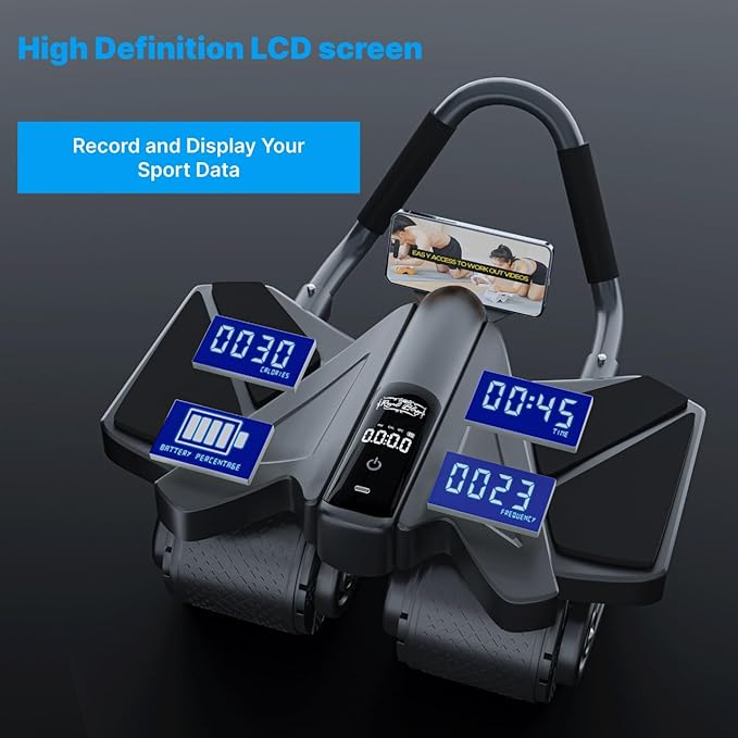 2025 First Ever Calorie Counting Ab Roller High-Performance Abdominal Exercise Machine with Automatic Rebound