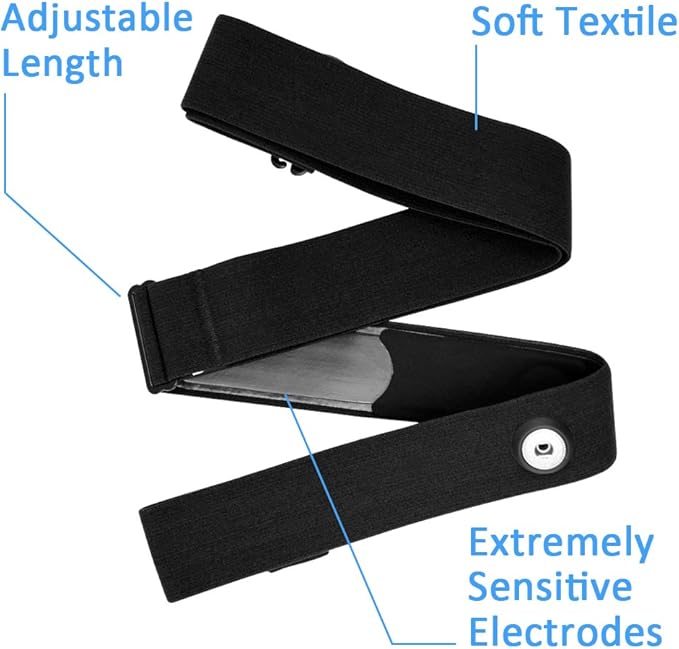 KYTO Heart Rate Monitor Chest Strap, ANT+/ Bluetooth, Compatible with iOS/Android APPs, Cycling/Yoga/Basketball/Running/Fitness Exercise/Boxing