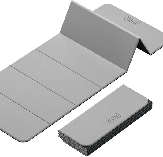 Foldable Yoga Mat,Exercise Mats for Home Workout,Comfortable and Durable,8mm Thick-Portable Folding Mat,Non Slip,Pilates Mat Thick,Outdoor Use,Meditation,Travel,Camping(71"x24" x0.31")