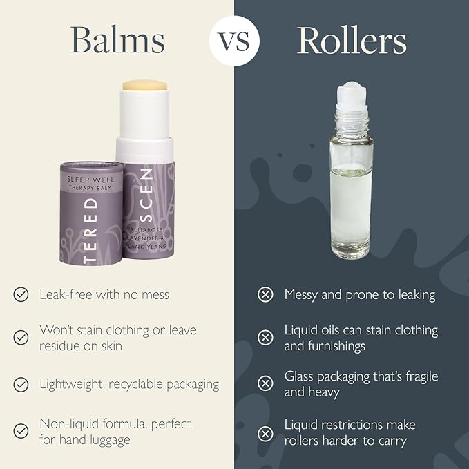 Scentered Sleep Well Balm – Aromatherapy Sleepstick with Lavender & Chamomile – Natural Sleep Aid Essential Oil Roll On – Relaxation Gifts for Women to Help Sleeping