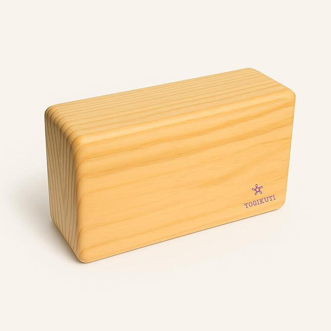 Yogikuti Solid Wooden Yoga Block – Eco-Friendly, Durable, Non-Slip Surface – Ideal for Stability, Balance & Support in Yoga Practice