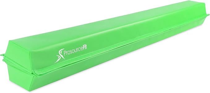 ProsourceFit Gymnastics Balance Beam for Kids, 9ft Long Firm Folding Floor Beam with Non-Slip 4-inch Wide Surface for Safe Gymnastics Practice at Home or Gym