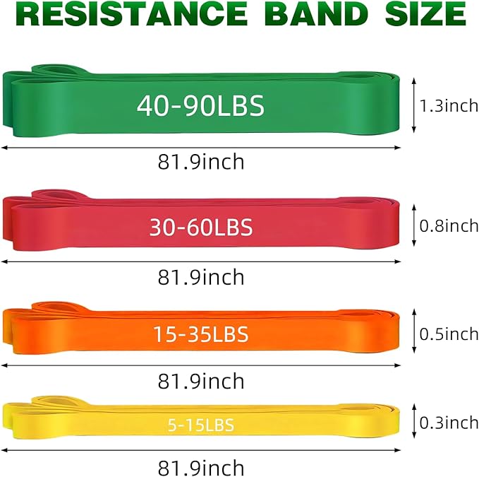 Resistance Bands for Working Out, Pull Up Assist Bands Set, Workout for Women and Men, Exercise Bands,Training, Plasticity, Physical Therapy at Home/Gym