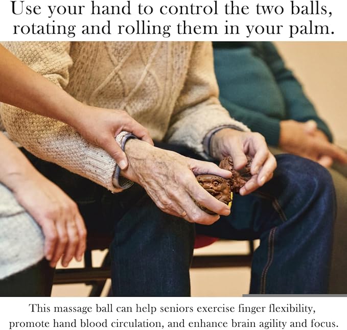 2PCS Lucky Sacred Beast Massage Balls – Attract Wealth & Fortune Blessing, Stress Relief, Hand Therapy & Muscle Relaxation, Finger Exercise & Meditation for Home, Office, School