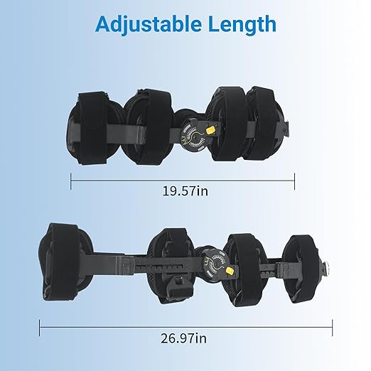 Hinged ROM Knee Brace, Post Op Knee Brace for Recovery Stabilization, ACL, MCL and PCL Injury, Adjustable Medical Orthopedic Support Stabilizer After Surgery, Women and Men,Left and Right Leg